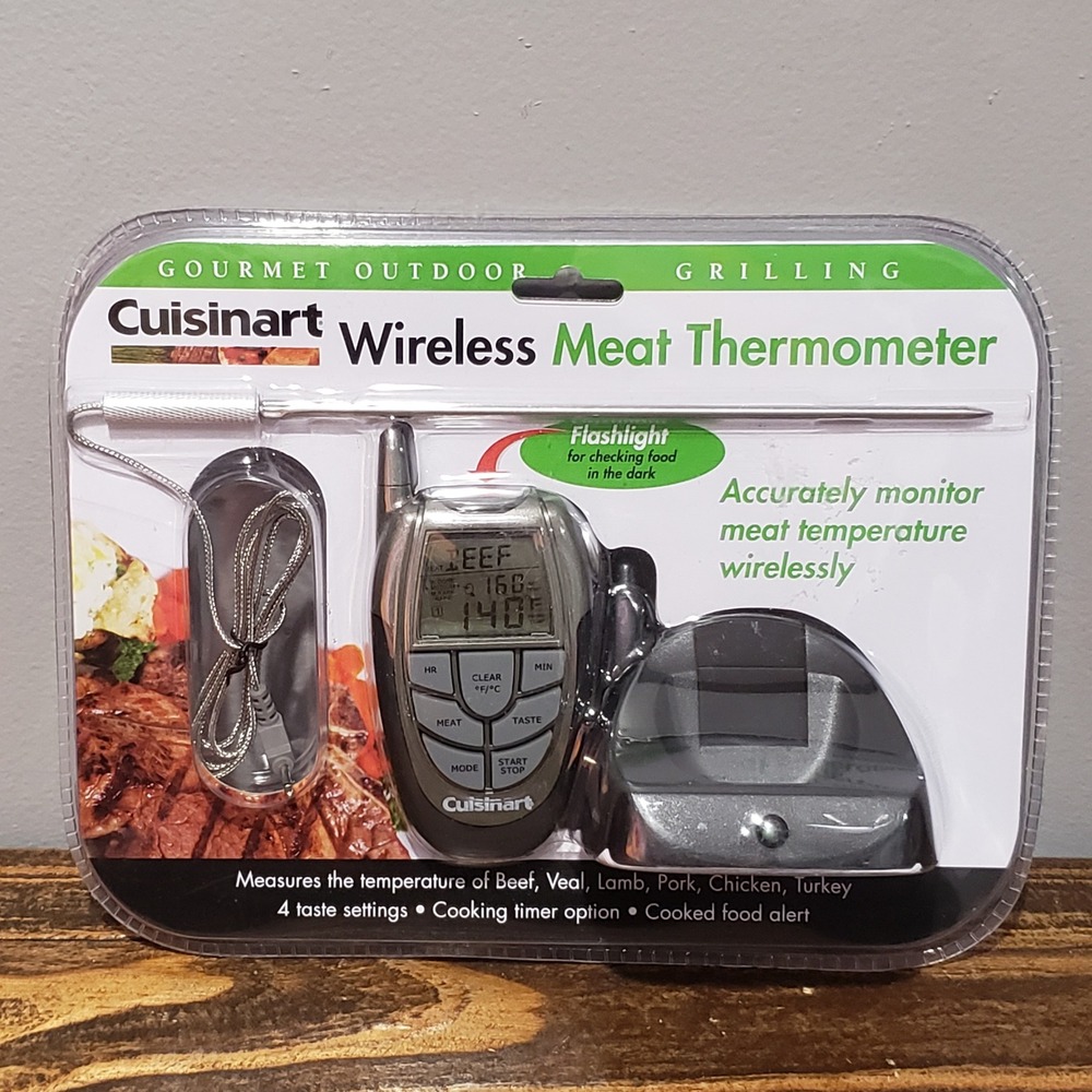 Cuisinart Meat Thermometer Wireless CSG-700 Grey New Gourmet Outdoor Grilling